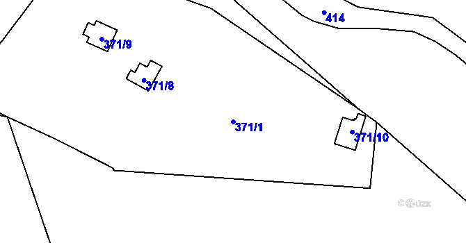 Parcela st. 371/1 v KÚ Holyně, Katastrální mapa