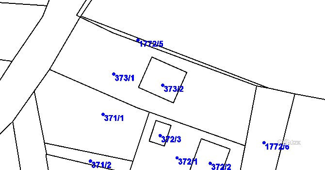 Parcela st. 373/2 v KÚ Slivenec, Katastrální mapa