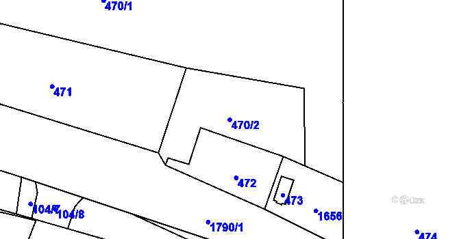 Parcela st. 470/2 v KÚ Slivenec, Katastrální mapa