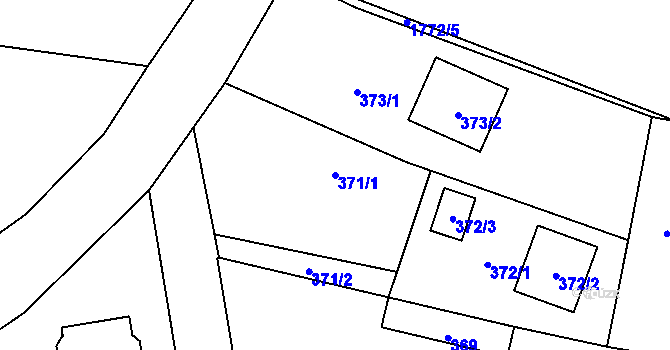 Parcela st. 371/1 v KÚ Slivenec, Katastrální mapa