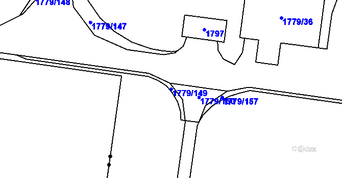 Parcela st. 1779/149 v KÚ Slivenec, Katastrální mapa