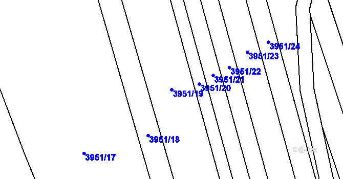 Parcela st. 3951/19 v KÚ Slopné, Katastrální mapa