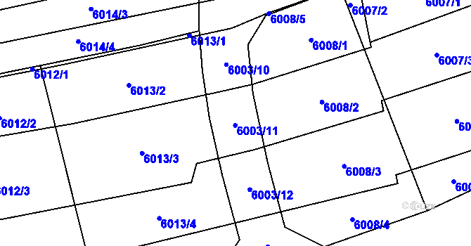 Parcela st. 6003/11 v KÚ Slopné, Katastrální mapa