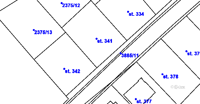 Parcela st. 2375/18 v KÚ Slopné, Katastrální mapa