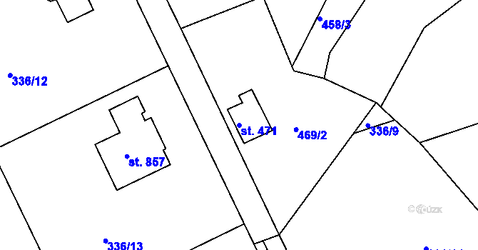 Parcela st. 471 v KÚ Janov u Nového Boru, Katastrální mapa