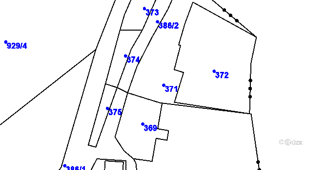 Parcela st. 371 v KÚ Sloup v Moravském krasu, Katastrální mapa