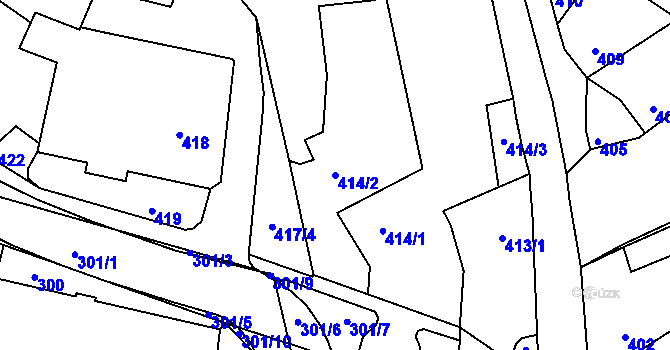 Parcela st. 414/2 v KÚ Sloup v Moravském krasu, Katastrální mapa