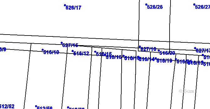 Parcela st. 516/16 v KÚ Sloupno nad Cidlinou, Katastrální mapa