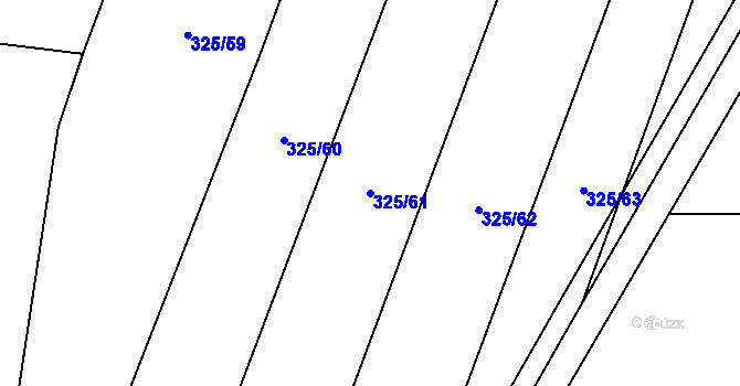 Parcela st. 325/61 v KÚ Sloveč, Katastrální mapa