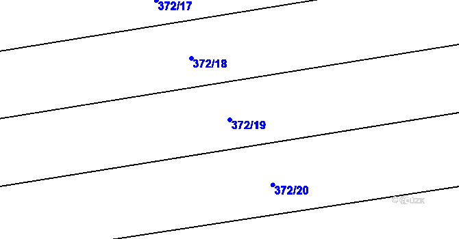 Parcela st. 372/19 v KÚ Sloveč, Katastrální mapa
