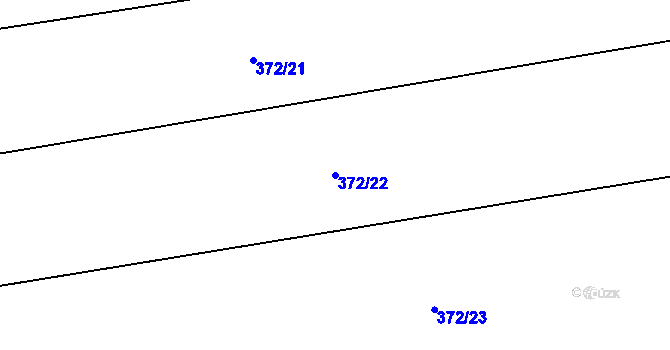 Parcela st. 372/22 v KÚ Sloveč, Katastrální mapa