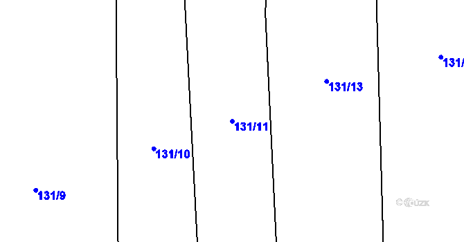 Parcela st. 131/11 v KÚ Střihov, Katastrální mapa