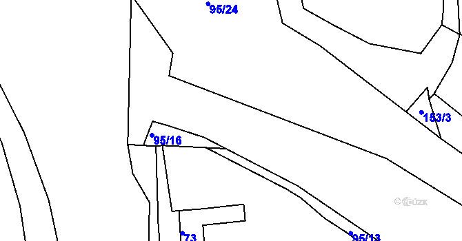 Parcela st. 95/11 v KÚ Oleksovičky, Katastrální mapa