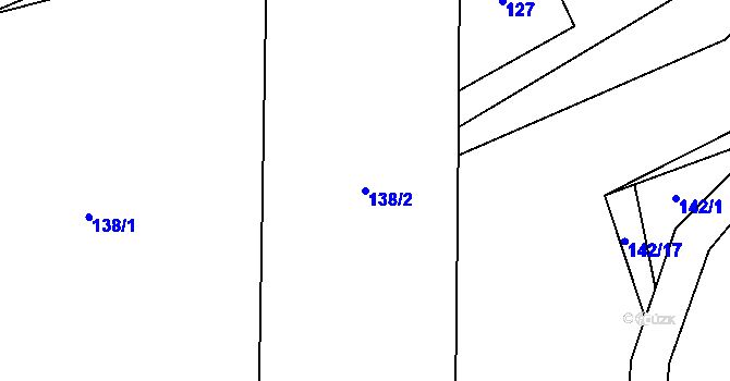 Parcela st. 138/2 v KÚ Slušovice, Katastrální mapa
