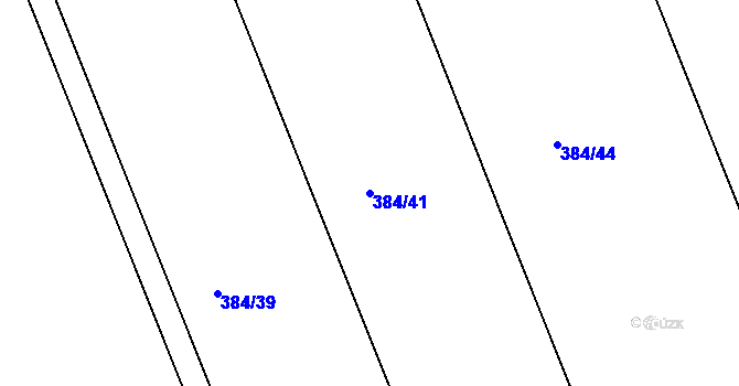 Parcela st. 384/41 v KÚ Služovice, Katastrální mapa
