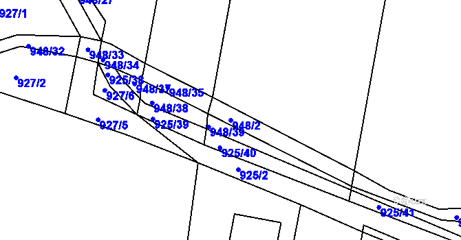Parcela st. 948/2 v KÚ Smečno, Katastrální mapa