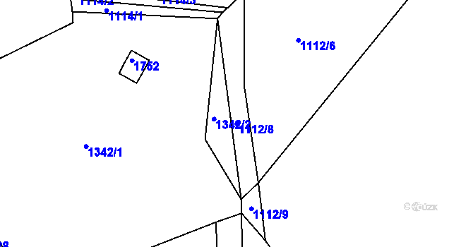 Parcela st. 1112/8 v KÚ Smečno, Katastrální mapa