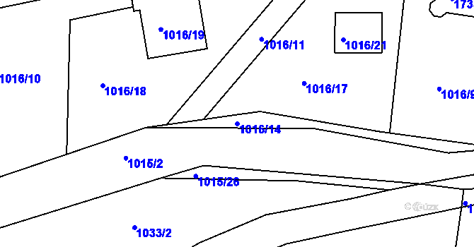 Parcela st. 1016/14 v KÚ Smečno, Katastrální mapa