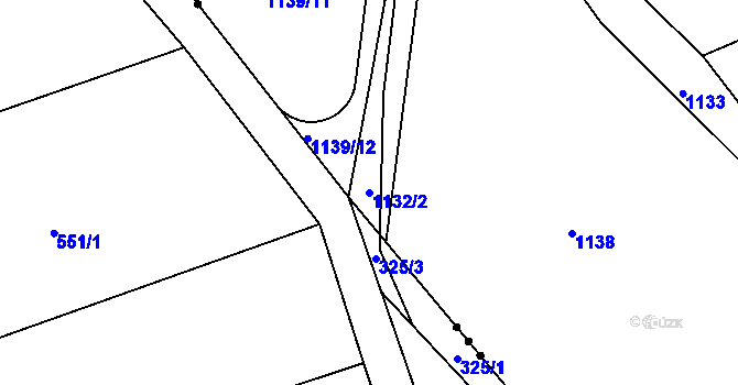 Parcela st. 1132/2 v KÚ Smečno, Katastrální mapa