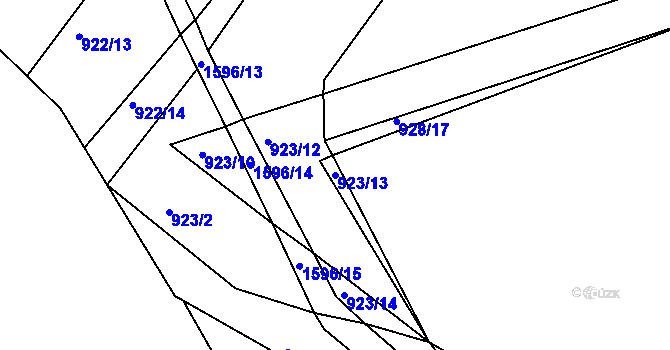 Parcela st. 923/13 v KÚ Smečno, Katastrální mapa