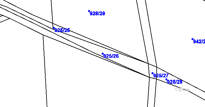 Parcela st. 925/26 v KÚ Smečno, Katastrální mapa