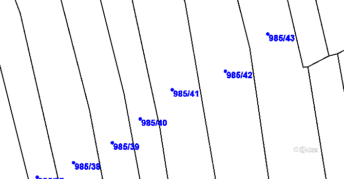 Parcela st. 985/41 v KÚ Smečno, Katastrální mapa