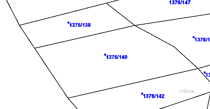 Parcela st. 1376/140 v KÚ Smečno, Katastrální mapa