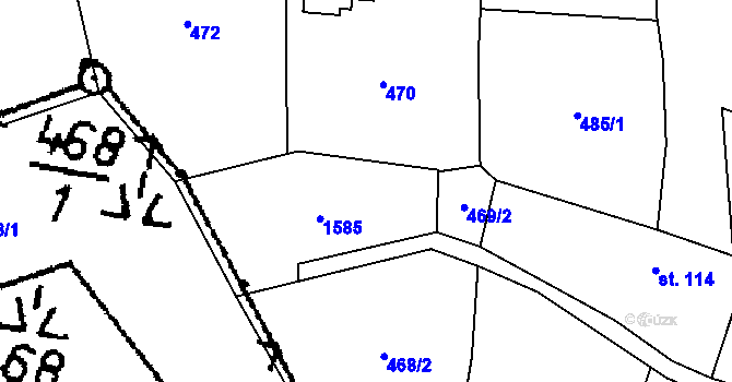 Parcela st. 113/1 v KÚ Smetanova Lhota, Katastrální mapa