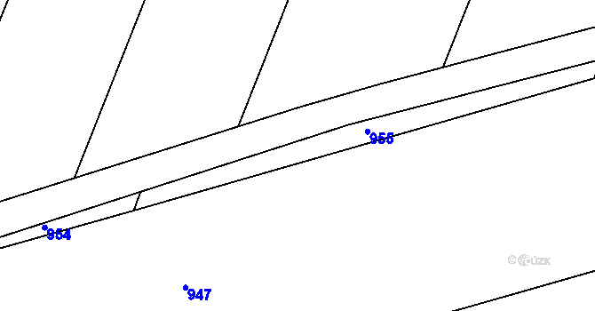 Parcela st. 74/11 v KÚ Křičov, Katastrální mapa