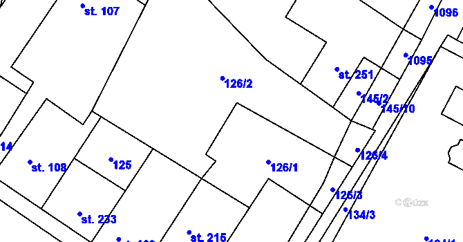 Parcela st. 126 v KÚ Smidary, Katastrální mapa