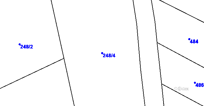 Parcela st. 248/4 v KÚ Smidary, Katastrální mapa