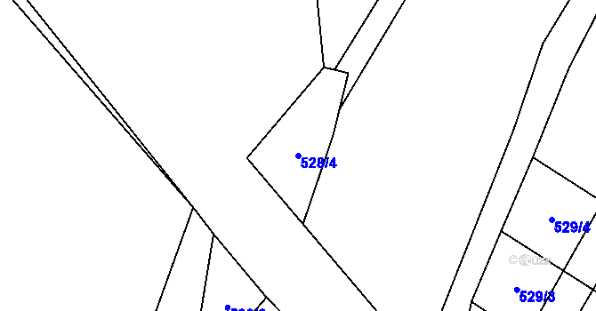 Parcela st. 528/4 v KÚ Smidary, Katastrální mapa