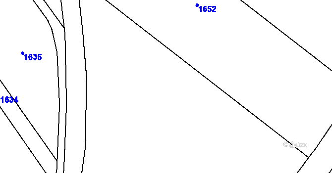 Parcela st. 244/13 v KÚ Smidary, Katastrální mapa