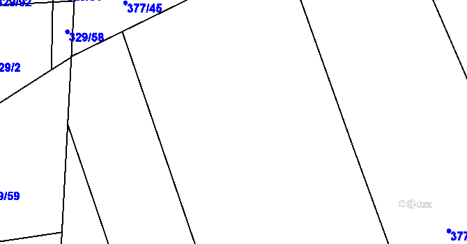 Parcela st. 377/31 v KÚ Kouty u Smilkova, Katastrální mapa