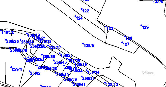 Parcela st. 138/5 v KÚ Kouty u Smilkova, Katastrální mapa