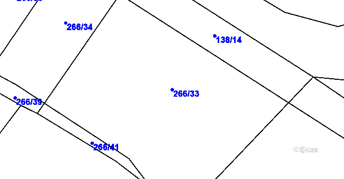 Parcela st. 266/33 v KÚ Kouty u Smilkova, Katastrální mapa