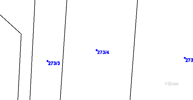 Parcela st. 273/4 v KÚ Kouty u Smilkova, Katastrální mapa