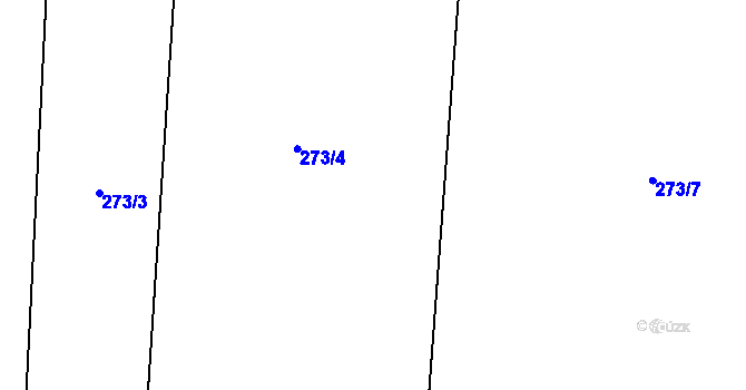 Parcela st. 273/5 v KÚ Kouty u Smilkova, Katastrální mapa