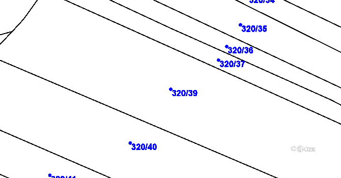 Parcela st. 320/39 v KÚ Kouty u Smilkova, Katastrální mapa