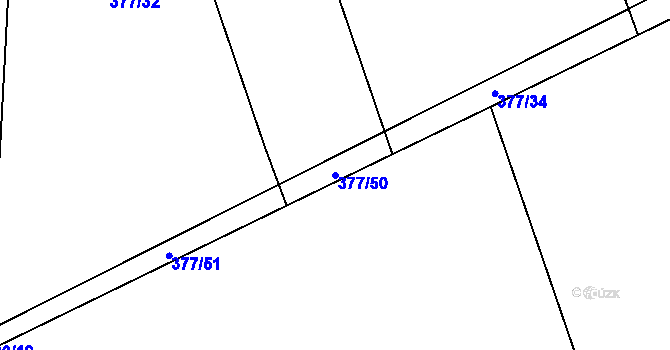 Parcela st. 377/50 v KÚ Kouty u Smilkova, Katastrální mapa