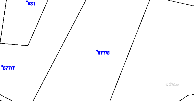 Parcela st. 577/8 v KÚ Kouty u Smilkova, Katastrální mapa