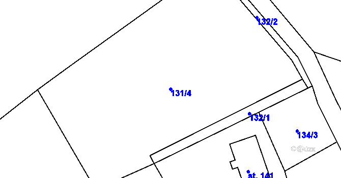 Parcela st. 131/4 v KÚ Smilkov, Katastrální mapa