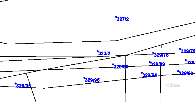 Parcela st. 323/2 v KÚ Smilkov, Katastrální mapa