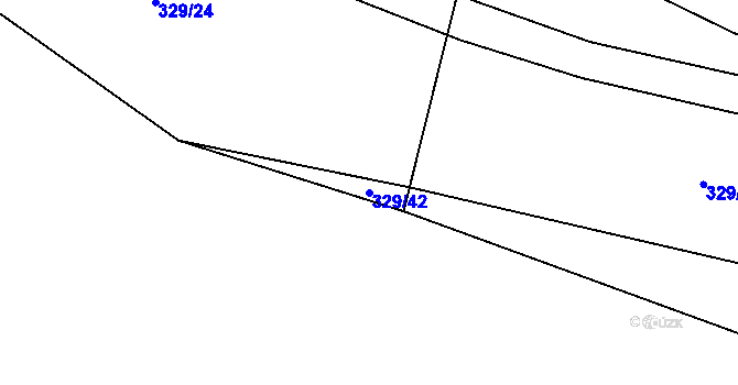 Parcela st. 329/42 v KÚ Smilkov, Katastrální mapa