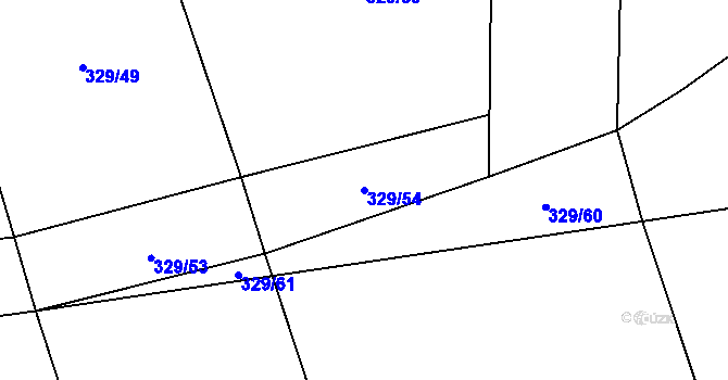 Parcela st. 329/54 v KÚ Smilkov, Katastrální mapa
