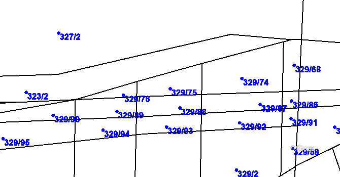 Parcela st. 329/75 v KÚ Smilkov, Katastrální mapa