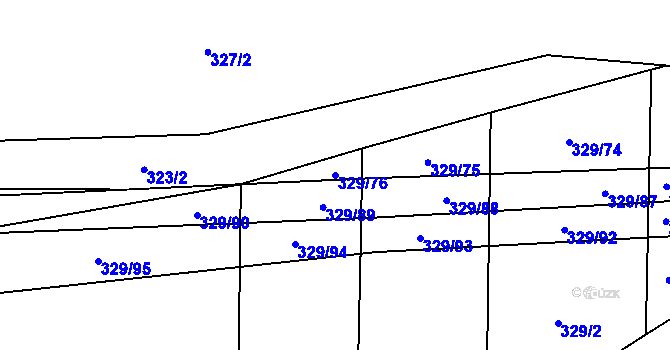 Parcela st. 329/76 v KÚ Smilkov, Katastrální mapa