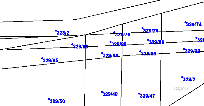 Parcela st. 329/94 v KÚ Smilkov, Katastrální mapa