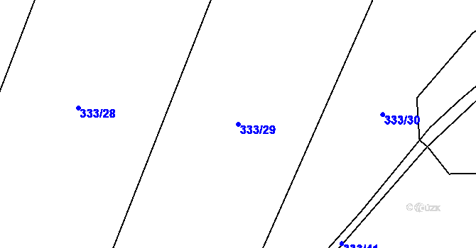Parcela st. 333/29 v KÚ Smilkov, Katastrální mapa