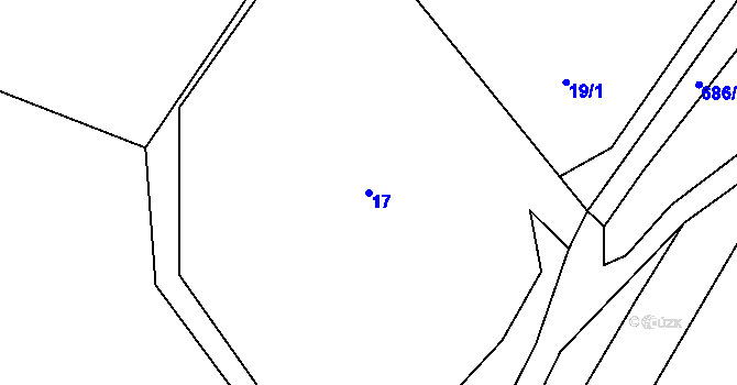 Parcela st. 17 v KÚ Smilov u Štoků, Katastrální mapa
